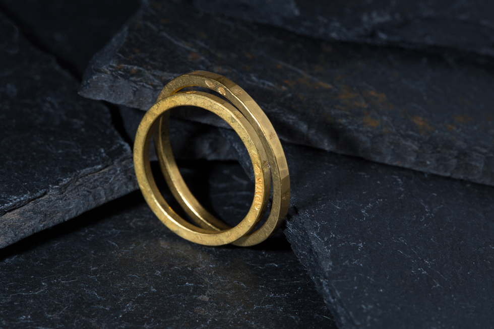 Duo of gold rings — Yves Gratas