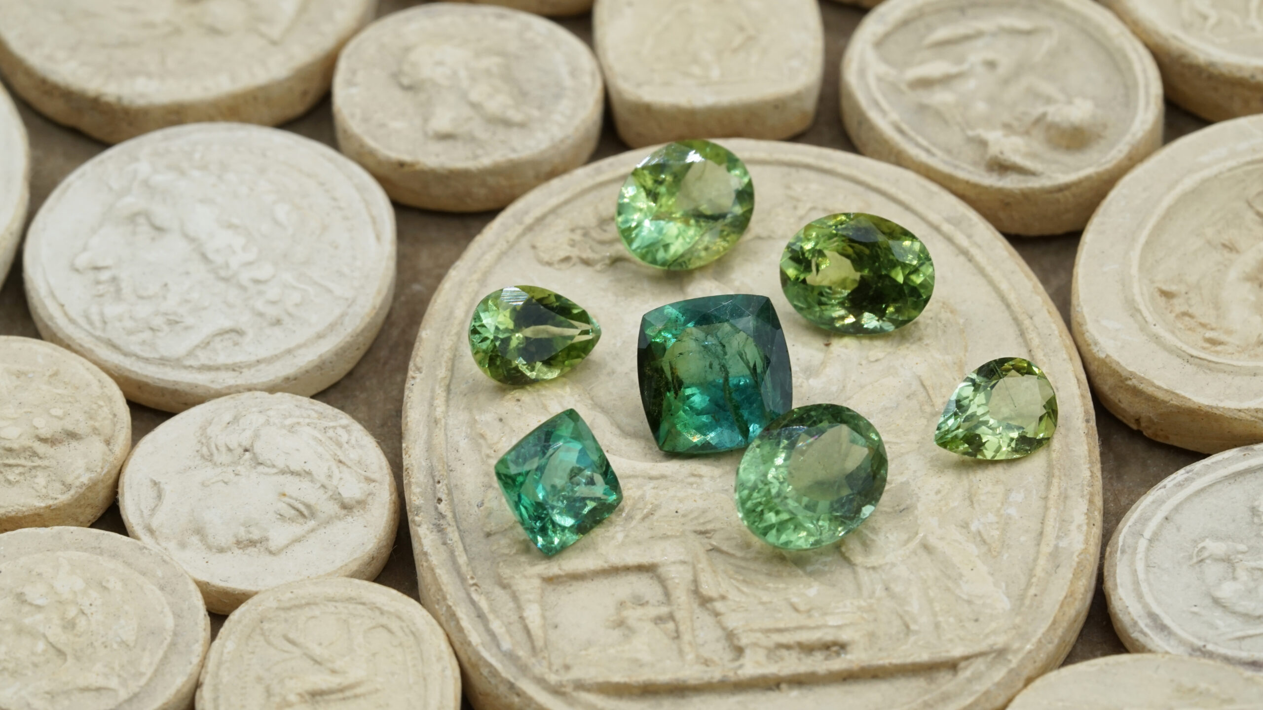 tourmaline verte facettées